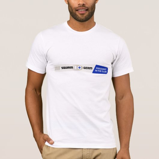 Zwangerschapstest T-shirt en kam (Voorkant)