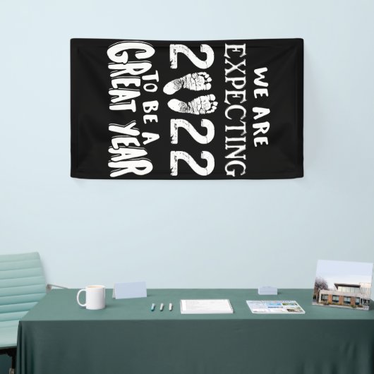 Zwangerschapsuitkondiging 2022 verwachten we spandoek (Beurs)
