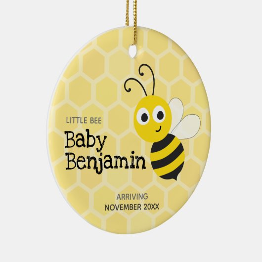 zwangerschapsuitkondiging bij baby keramisch ornament (Rechts)