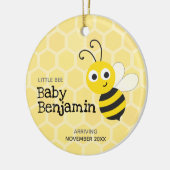 zwangerschapsuitkondiging bij baby keramisch ornament (Links)