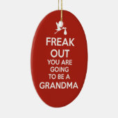 Zwangerschapsuitkondiging Oma kerstmis Keramisch Ornament (Rechts)