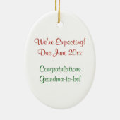 Zwangerschapsuitkondiging Oma kerstmis Keramisch Ornament (Achterkant)