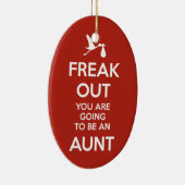Zwangerschapsuitkondiging Tante kerstmis Keramisch Ornament (Rechts)