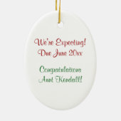Zwangerschapsuitkondiging Tante kerstmis Keramisch Ornament (Achterkant)