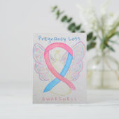 Zwangerschapsverlies Awareness Lint Aangepaste Pos Briefkaart (Staand voorkant)