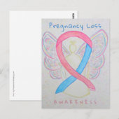 Zwangerschapsverlies Awareness Lint Aangepaste Pos Briefkaart (Voorkant / Achterkant)