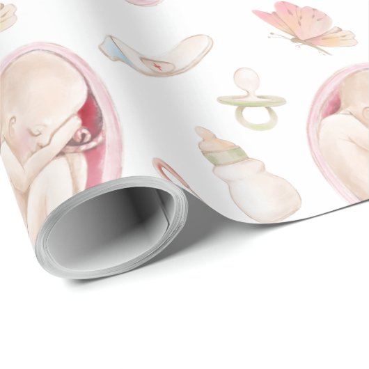 Zwangerschapswerkpapier Cadeaupapier (Rol Hoek)