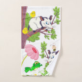 Zwanghanddoekstellen Postelsom Kikkers Floral Bad Handdoek (Handdoek)