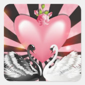 Zwangstokjes Vierkante Sticker (Voorkant)