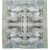 Zwangvogels Cygnet dieren Wildlife Shower Curtain Douchegordijn (Voorkant)