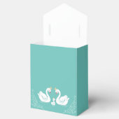 Zwans Baby shower Bird met Crown Co-Ed Blauwgroen Bedankdoosjes (Geopend)