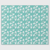 Zwans Baby shower Bird met Crown Co-Ed Blauwgroen Cadeaupapier (Vlak)