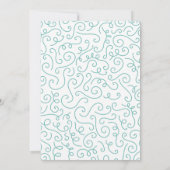 Zwans Baby shower Bird met Crown Co-Ed Blauwgroen Kaart (Achterkant)