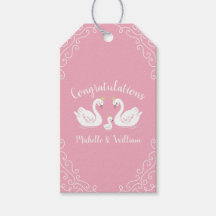 Zwans Baby shower Vogel met Crown Co-Ed Roze