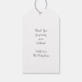 Zwans Baby shower Vogel met Crown Co-Ed Roze Cadeaulabel (Achterkant)