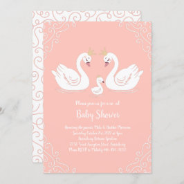 Zwans Baby shower Vogelvogel met kroon-Ed-strand Kaart