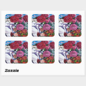 Zwans en Chrysanthema 2005 Vierkante Sticker (Vel)