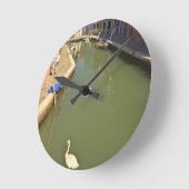 Zwans in kanaal, Buraneiland, Venetië, Italië Ronde Klok (Hoek)