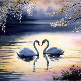 Zwans in Love Jigzaag Puzzle Legpuzzel