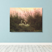 Zwans in the Reeds, c.1820 Canvas Afdruk (Insitu (Houten vloer))