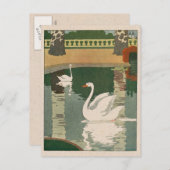 Zwans op het Castle Lake Briefkaart (Voorkant / Achterkant)