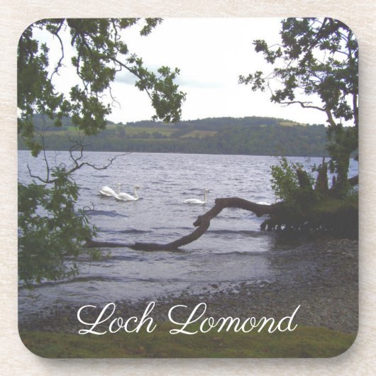 Zwans op Loch Lomond Bier Onderzetter (Voorkant)
