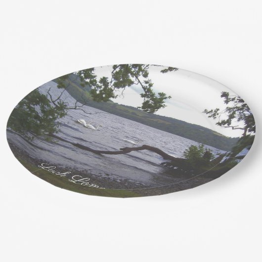 Zwans op Loch Lomond Papieren Bordje (Gekanteld)