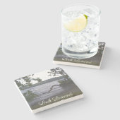 Zwans op Loch Lomond Stenen Onderzetter (Zijkant)