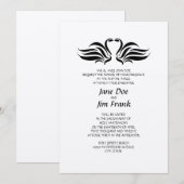 Zwans Plechtige uitnodiging tot katholieke bruilof (Voorkant / Achterkant)