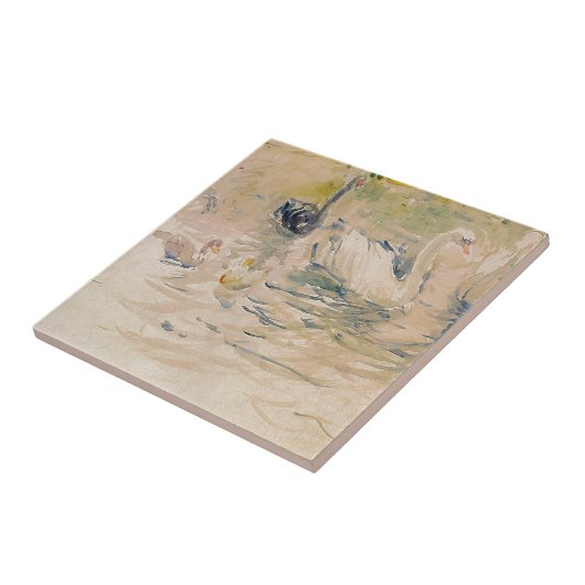 Zwans van Berthe Morisot Tegeltje (Zijkant)