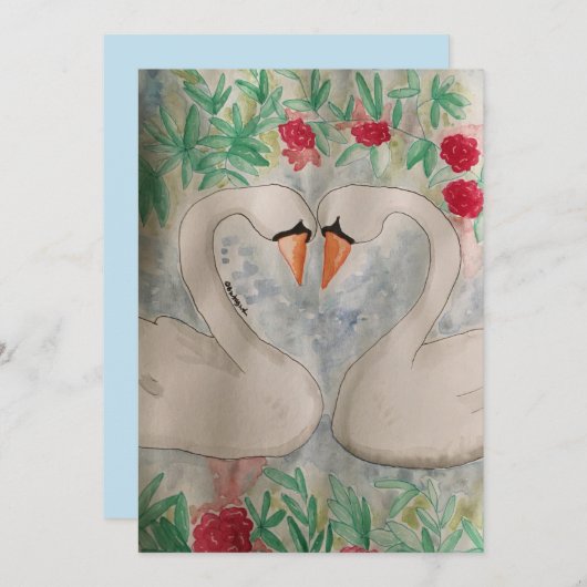Zwans van liefde kaart (Voorkant / Achterkant)