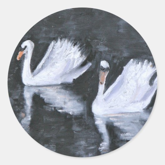 Zwans van Versailles Ronde Sticker (Voorkant)