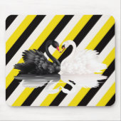 Zwans zwarte gele streep Muismat! Muismat (Voorkant)