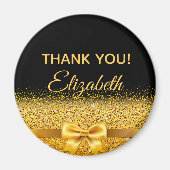 Zwar goud elegante Dank je verjaardag naam Magneet (Voorkant)