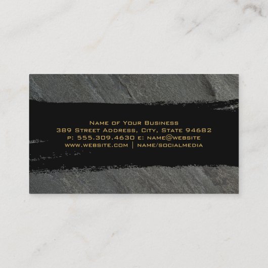 Zwar goud geborsteld chic visitekaartje (Achterkant)