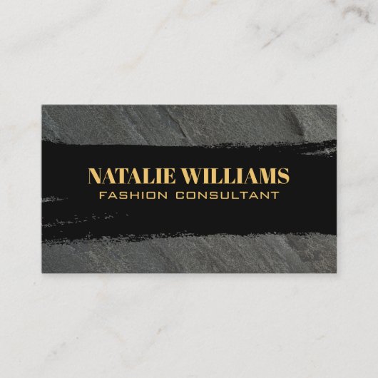 Zwar goud geborsteld chic visitekaartje (Voorkant)