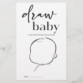 Zwar Modern Eenvoudig Script Douche Teken Baby Gam Flyer (Voorkant)