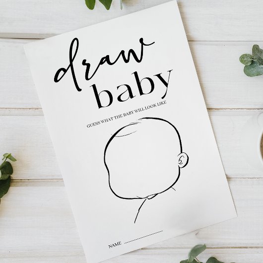 Zwar Modern Eenvoudig Script Douche Teken Baby Gam Flyer
