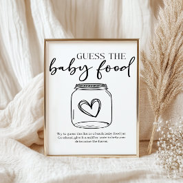Zwar Moderne Eenvoudige Script Baby Raad Baby Voed Poster