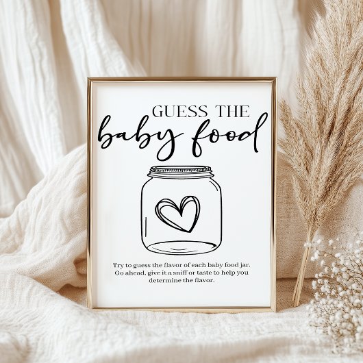 Zwar Moderne Eenvoudige Script Baby Raad Baby Voed Poster