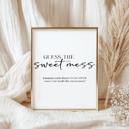 Zwar Moderne Eenvoudige Script Baby Raad Sweet Rom Poster