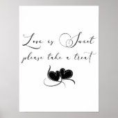 Zwar Moderne Eenvoudige Script Huwelijk Liefde Is Poster (Voorkant)