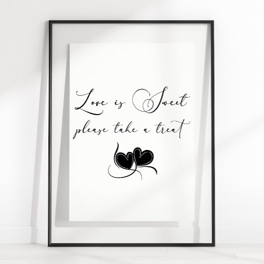 Zwar Moderne Eenvoudige Script Huwelijk Liefde Is Poster