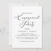 Zwar Moderne Eenvoudige Script Trouw Verlovingsfee Kaart (Voorkant)
