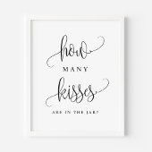 Zwar Schrift Hoeveel Kusjes Zitten Er In De Pot Poster