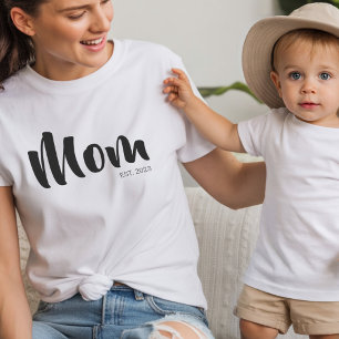 Zwar Schrift Opgestelde Moeder T-shirt