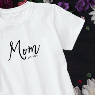 Zwar Schrift Opgestelde Moeder T-shirt