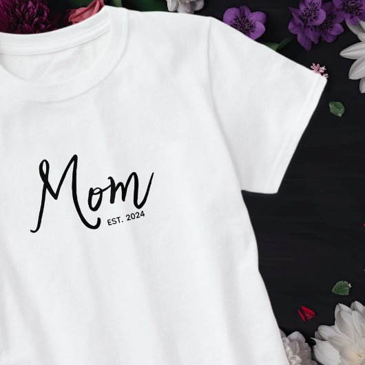Zwar Schrift Opgestelde Moeder T-shirt