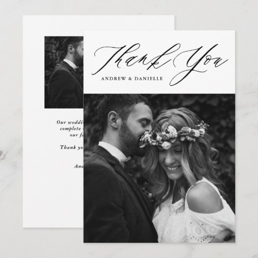 Zwar Schrift Verticaal Trouw Bedankt (Voorkant / Achterkant)