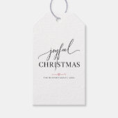 Zwar Script Vrolijk Kerstfeest Cadeaulabel (Voorkant)